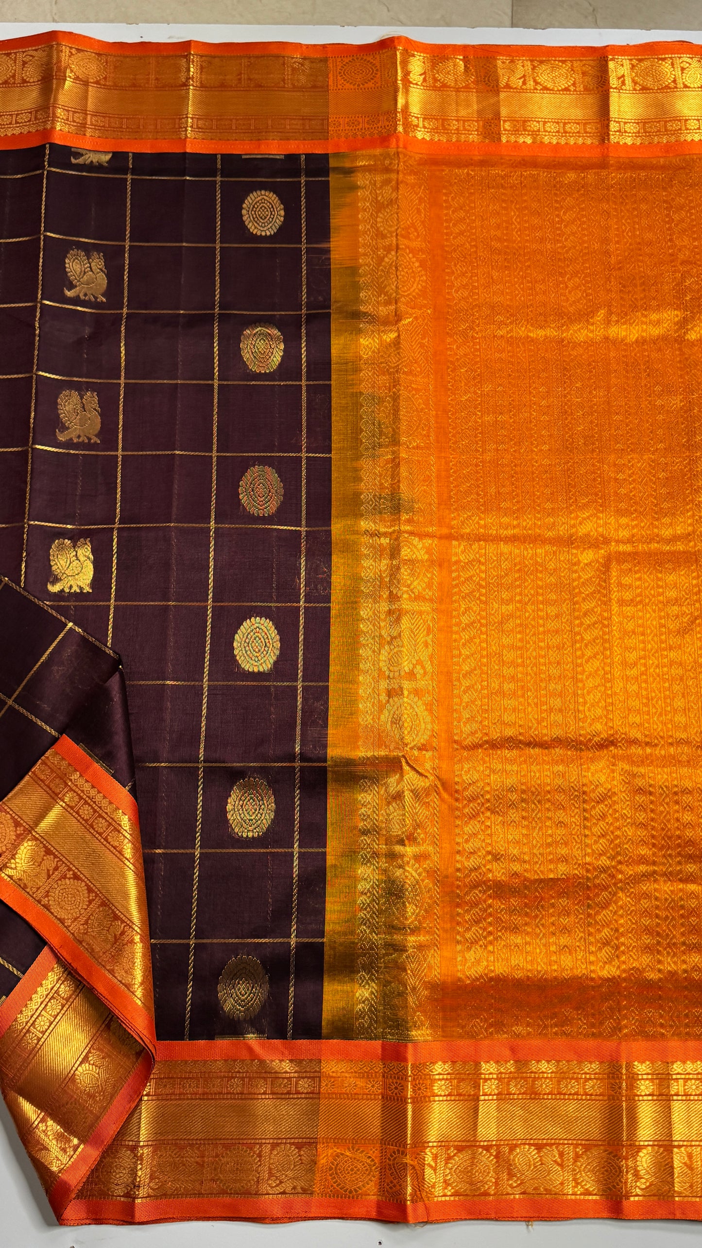 Mayil & Chakram Butta Pure Silk Cotton Saree