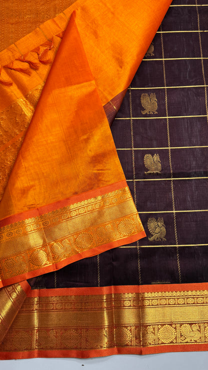 Mayil & Chakram Butta Pure Silk Cotton Saree