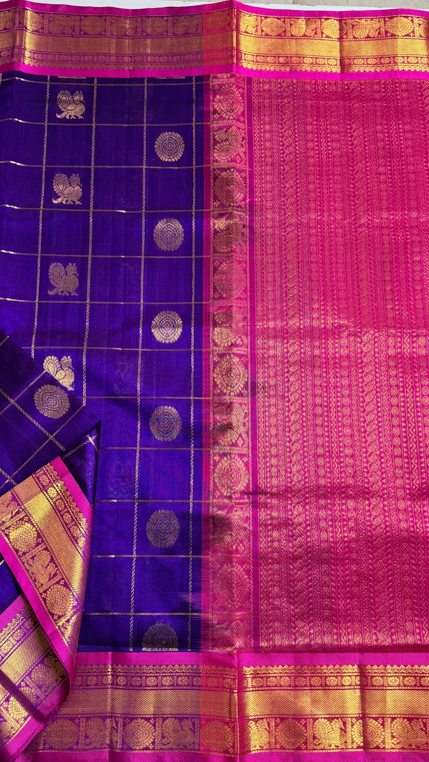 Mayil & Chakram Butta Pure Silk Cotton Saree