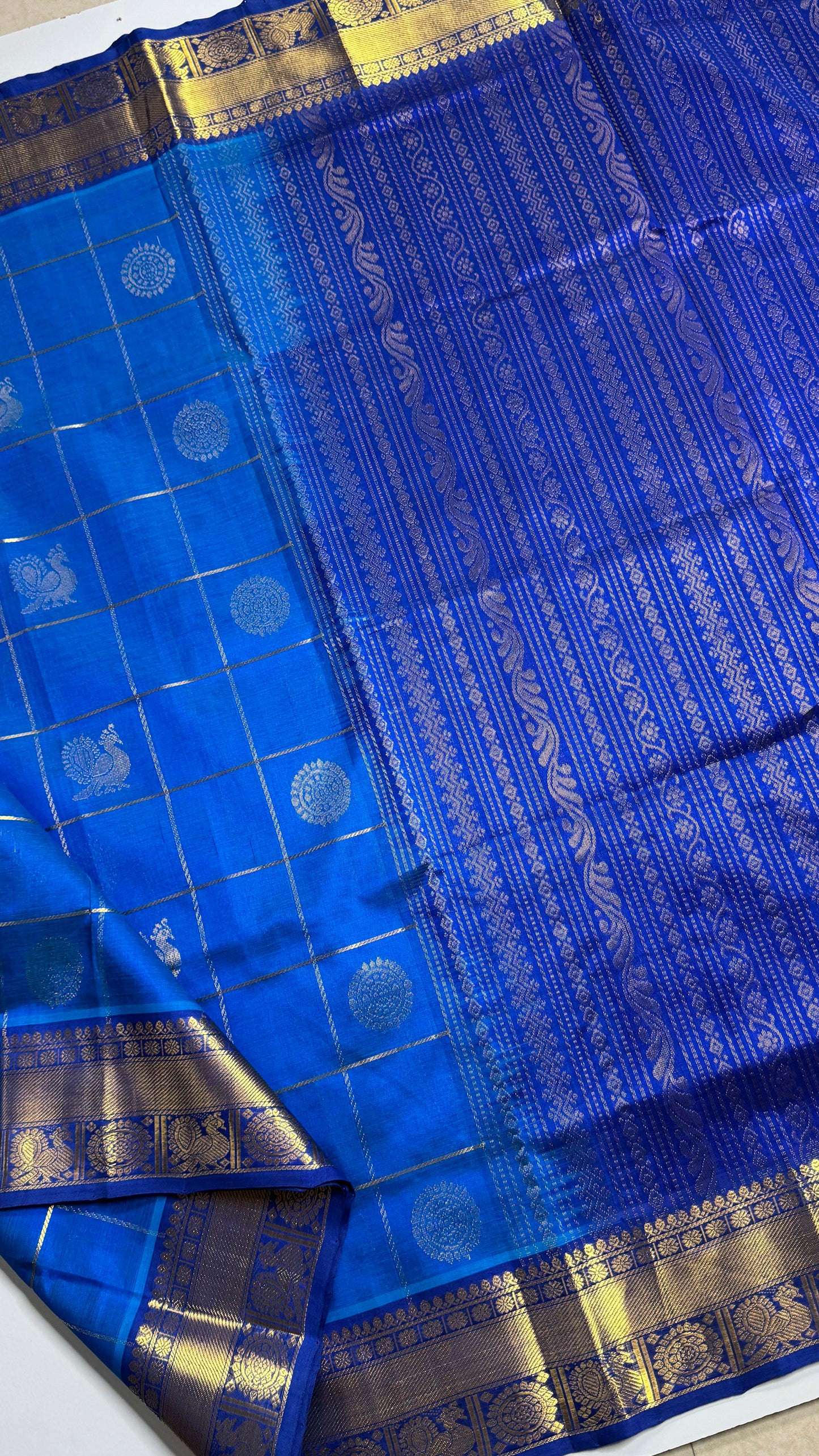 Mayil & Chakram Butta Pure Silk Cotton Saree