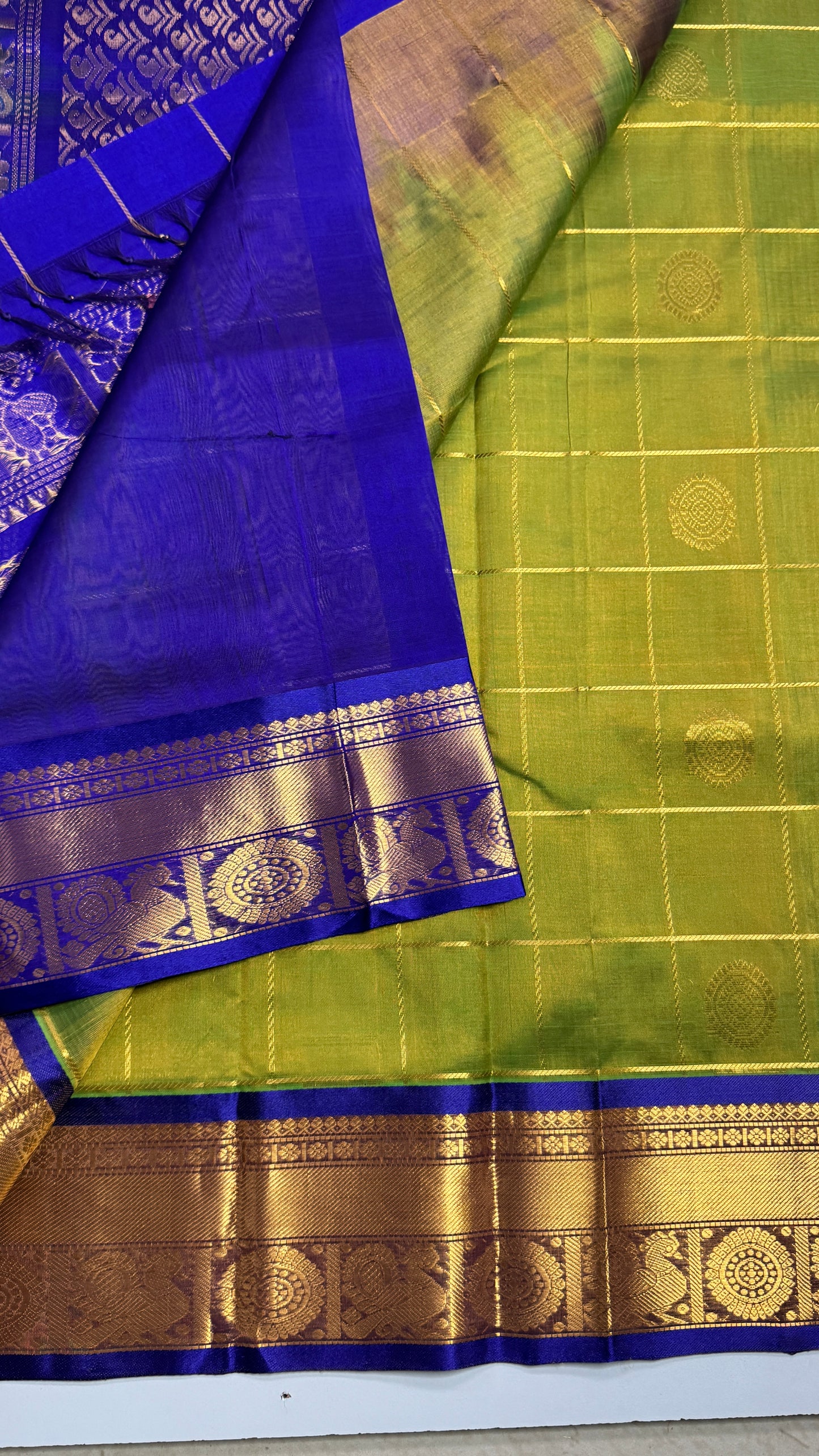Mayil & Chakram Butta Pure Silk Cotton Saree