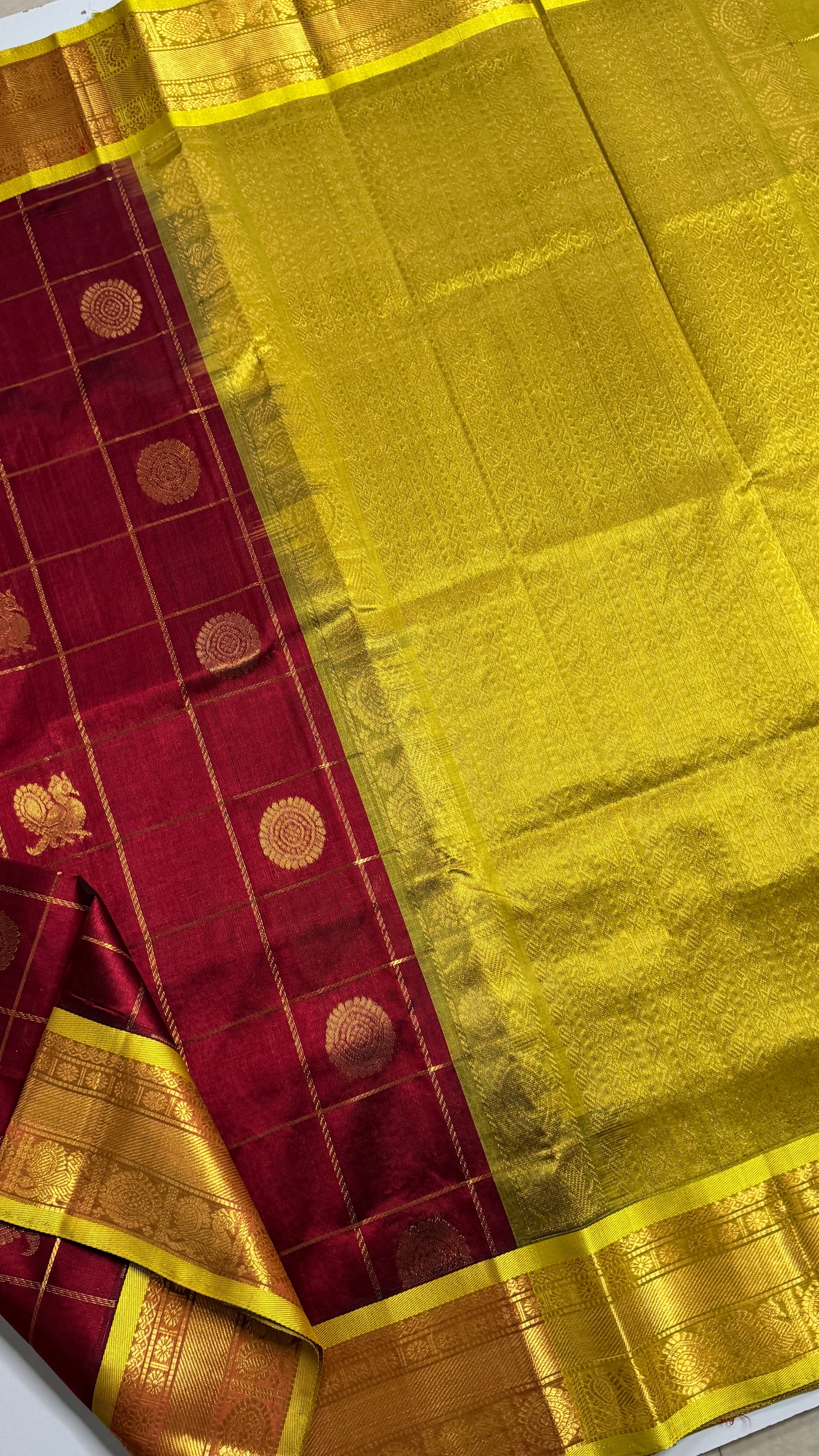 Mayil & Chakram Butta Pure Silk Cotton Saree