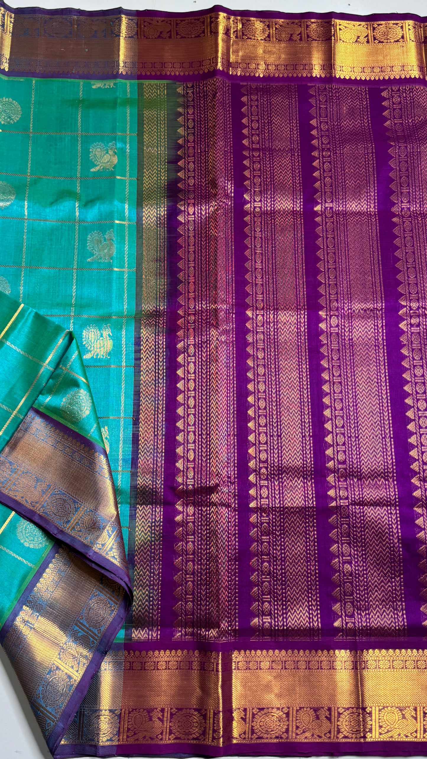 Mayil & Chakram Butta Pure Silk Cotton Saree