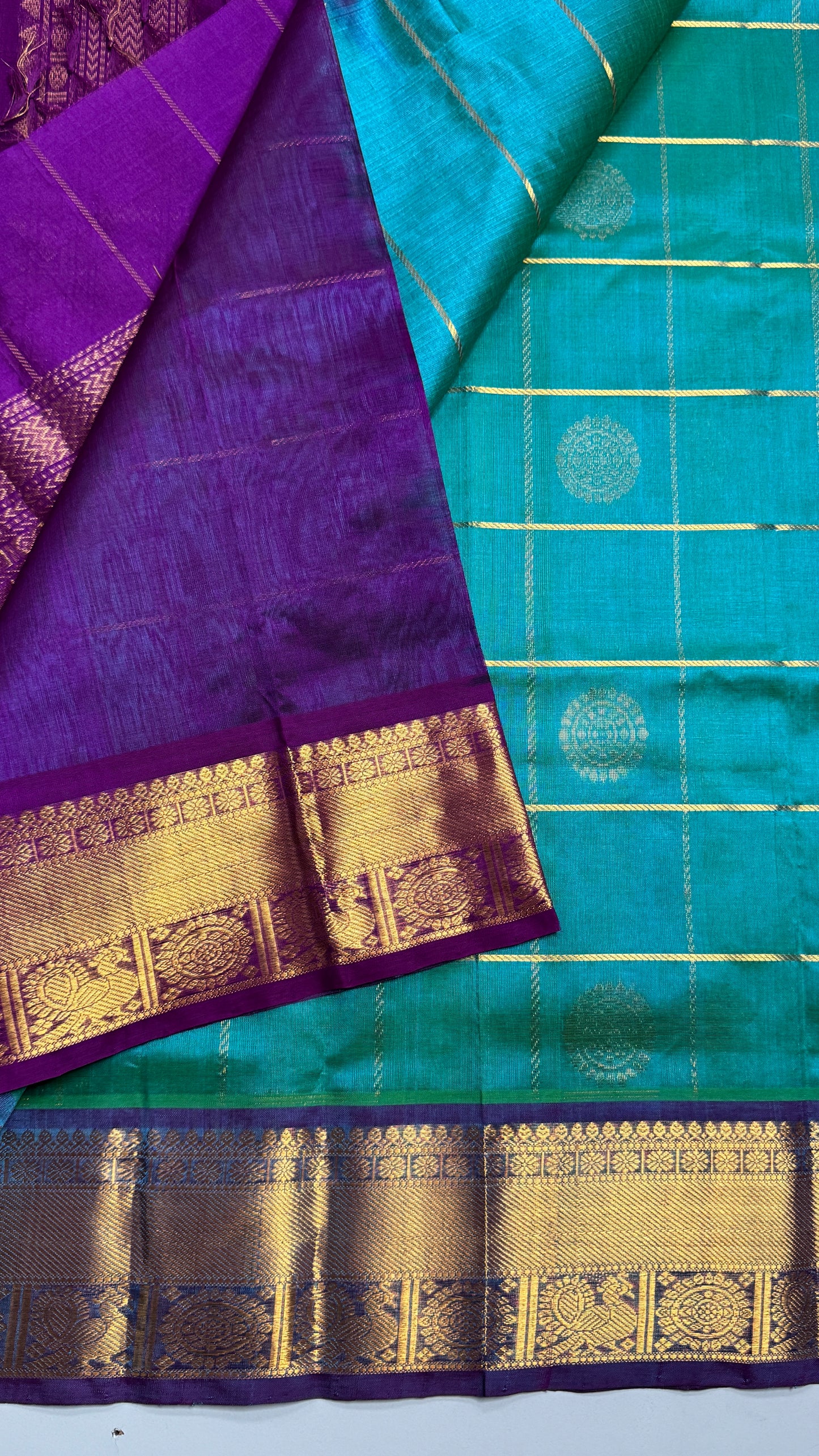 Mayil & Chakram Butta Pure Silk Cotton Saree