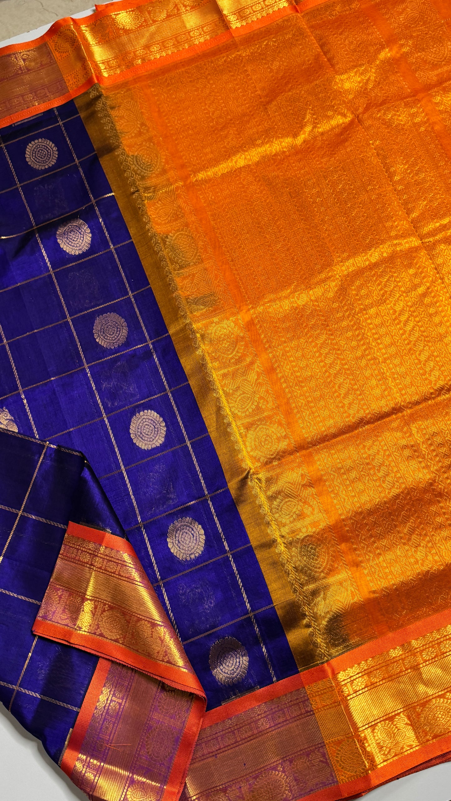 Mayil & Chakram Butta Pure Silk Cotton Saree