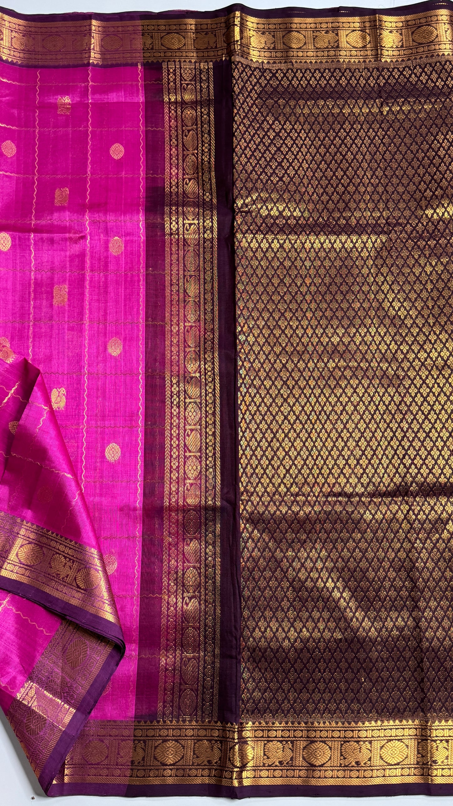 Mayil & Chakram Butta Pure Silk Cotton Saree