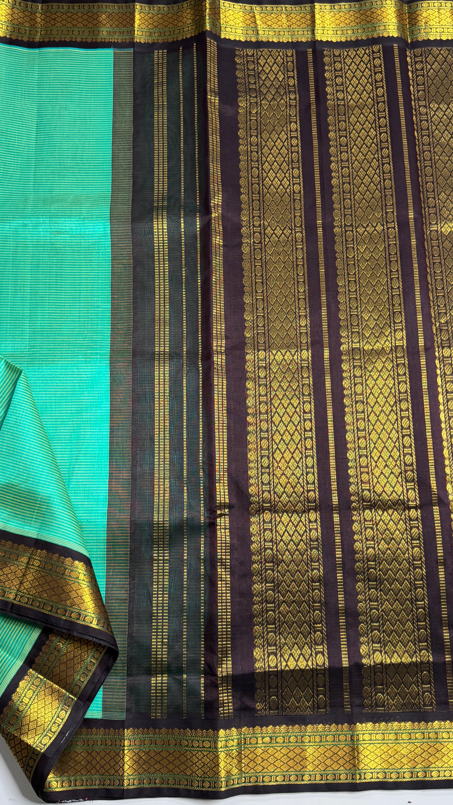 Pure Silk Cotton Saree with Korvai Border