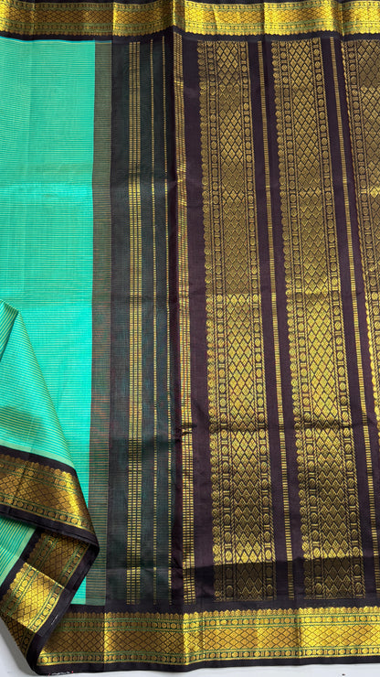 Pure Silk Cotton Saree with Korvai Border