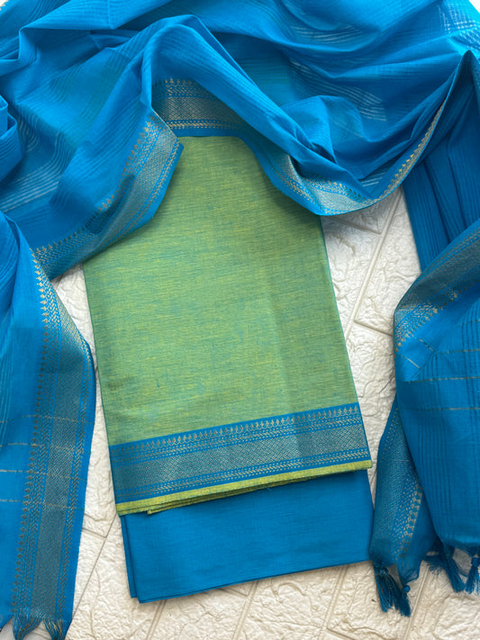 Mangalgiri Cotton Unstitched Salwar Suit