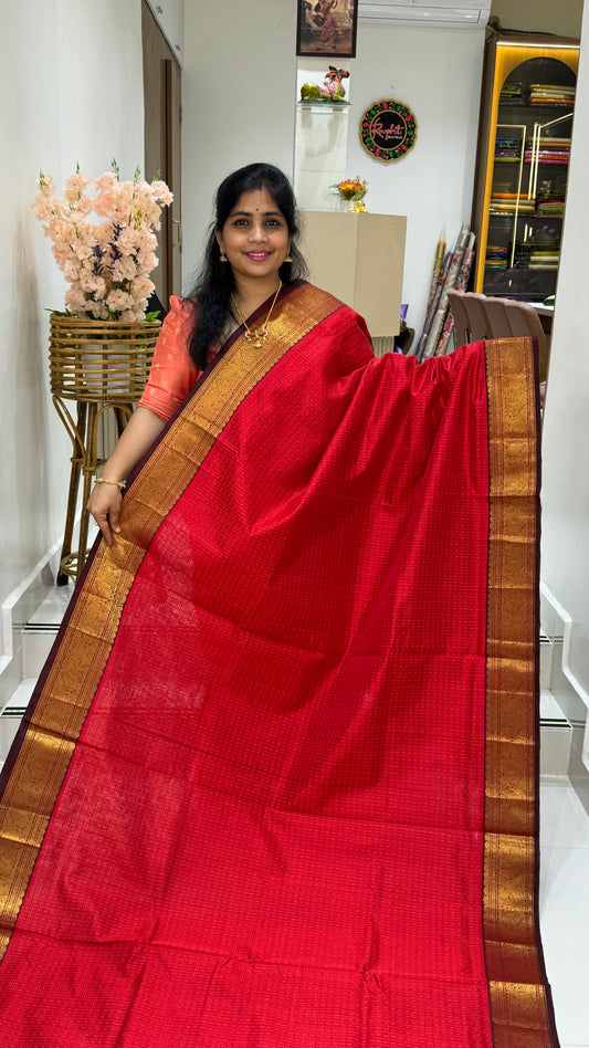 Pure handloom Lakshadeepam Silk cotton saree