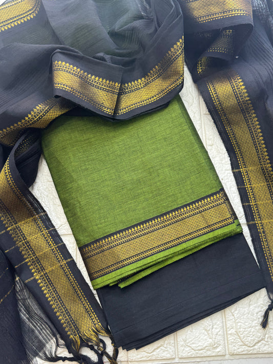 Mangalgiri Cotton Unstitched Salwar Suit