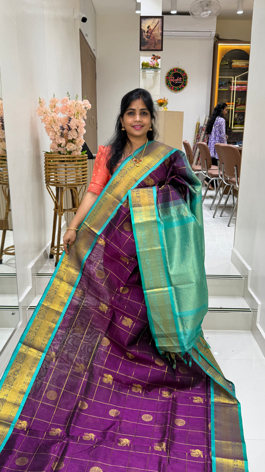 Mayil & Chakram Butta Pure Silk Cotton Saree