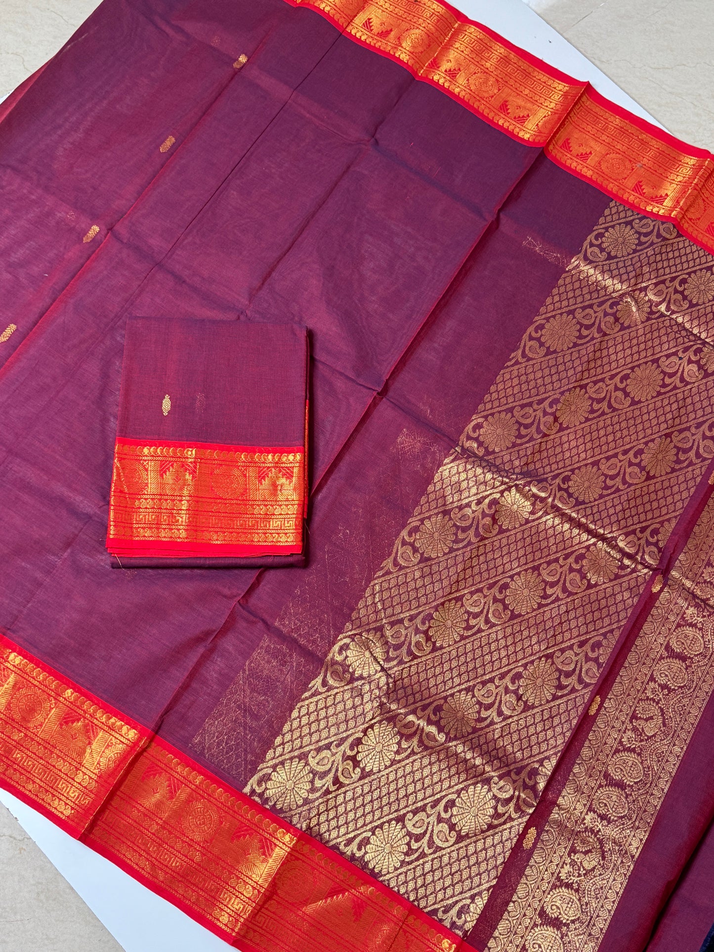 Chettinad Cotton Unstitched Salwar Suit