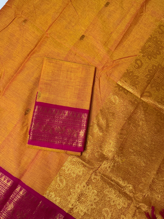 Chettinad Cotton Unstitched Salwar Suit