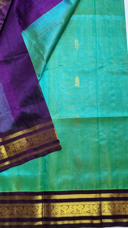 Vairoosi Pure Silk Cotton Saree with Korvai Borders