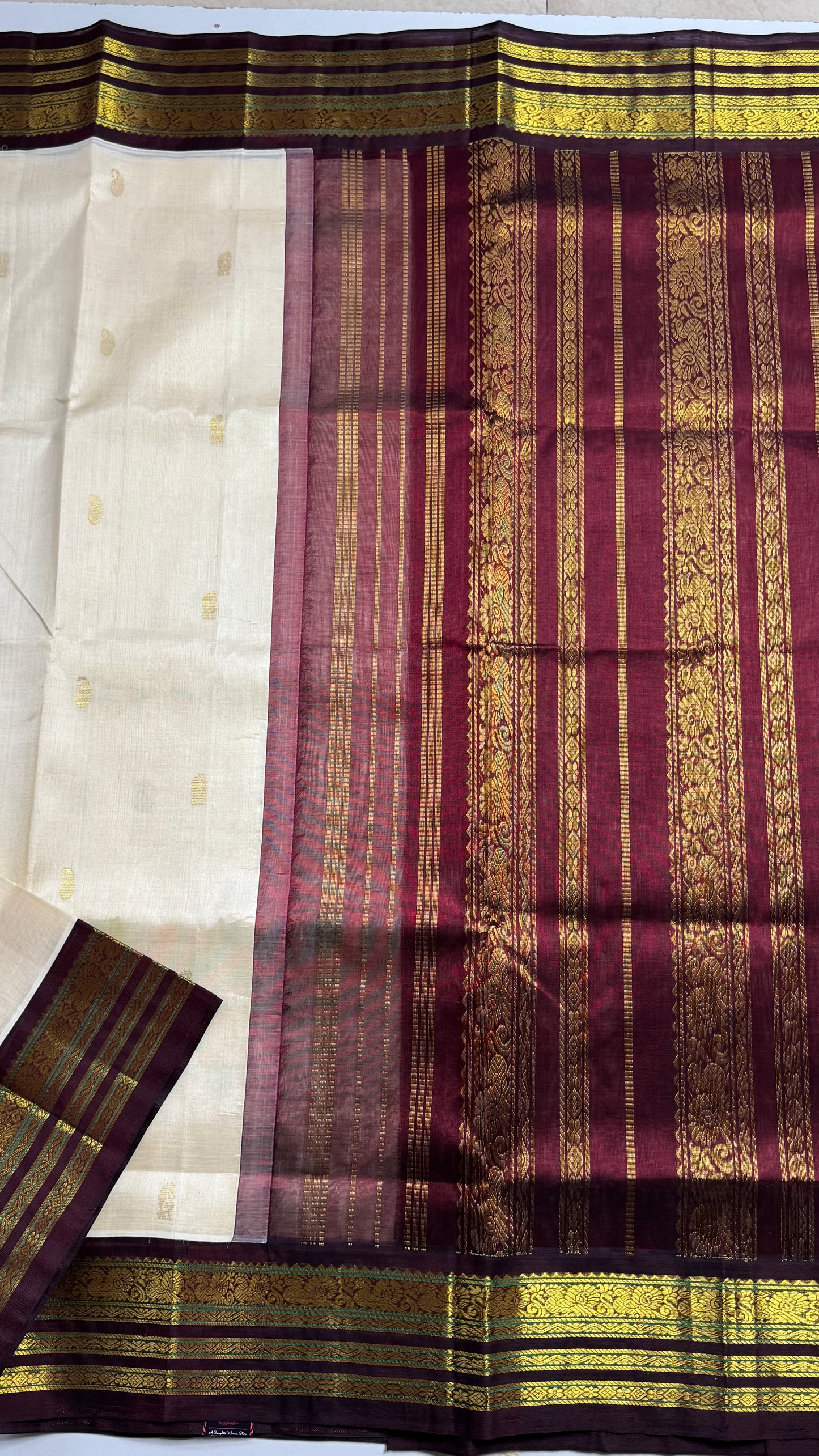 Buttas Pure Silk Cotton Saree