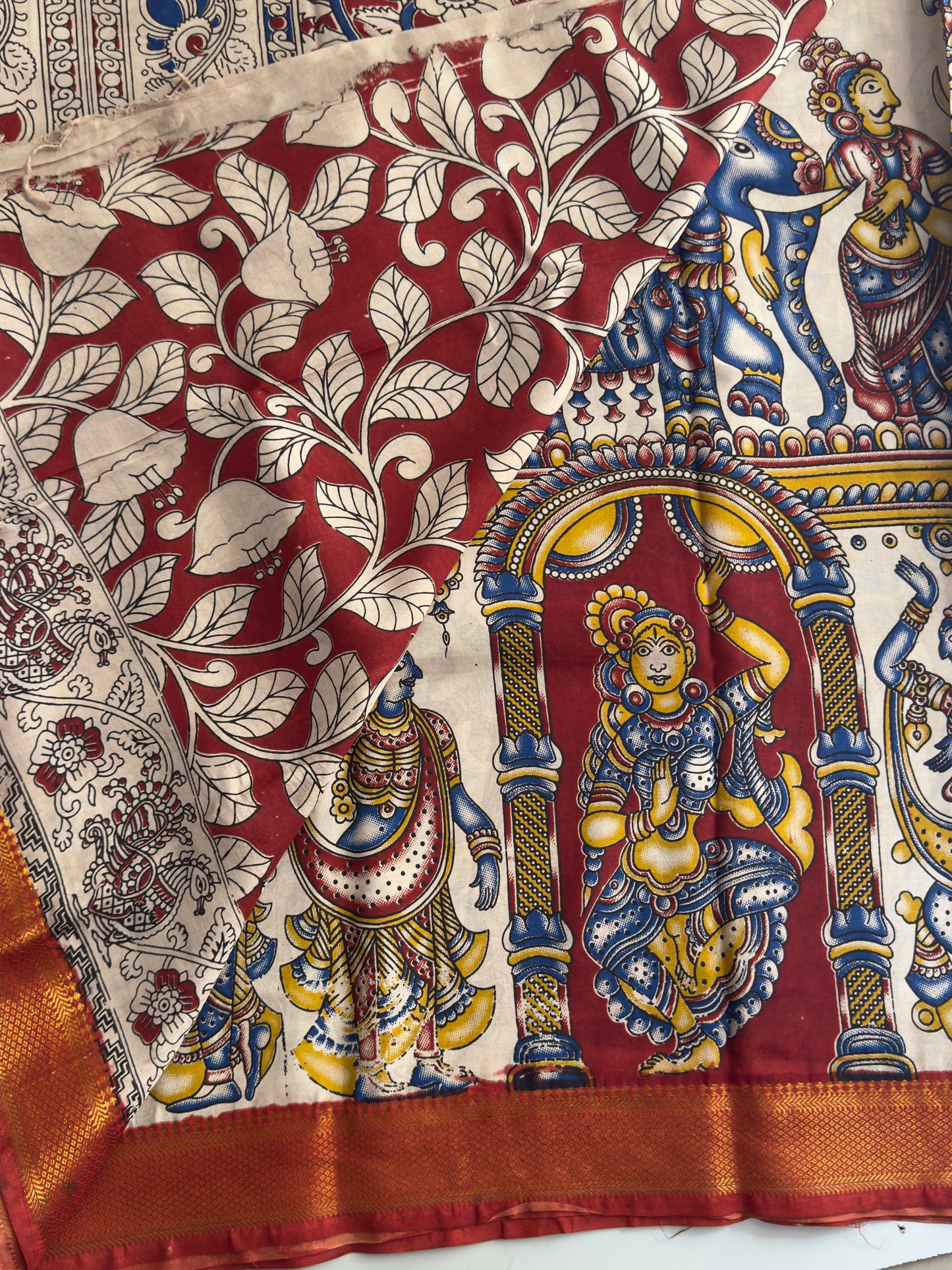 Kalamkari Chennuri Silk Saree