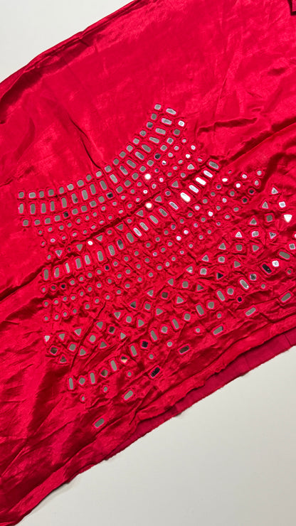 Unstitched Mirror Work Blouse