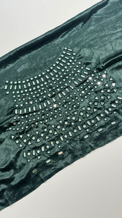 Unstitched Mirror Work  Blouse