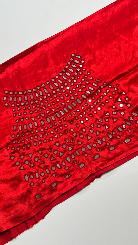 Unstitched Mirror Work  Blouse