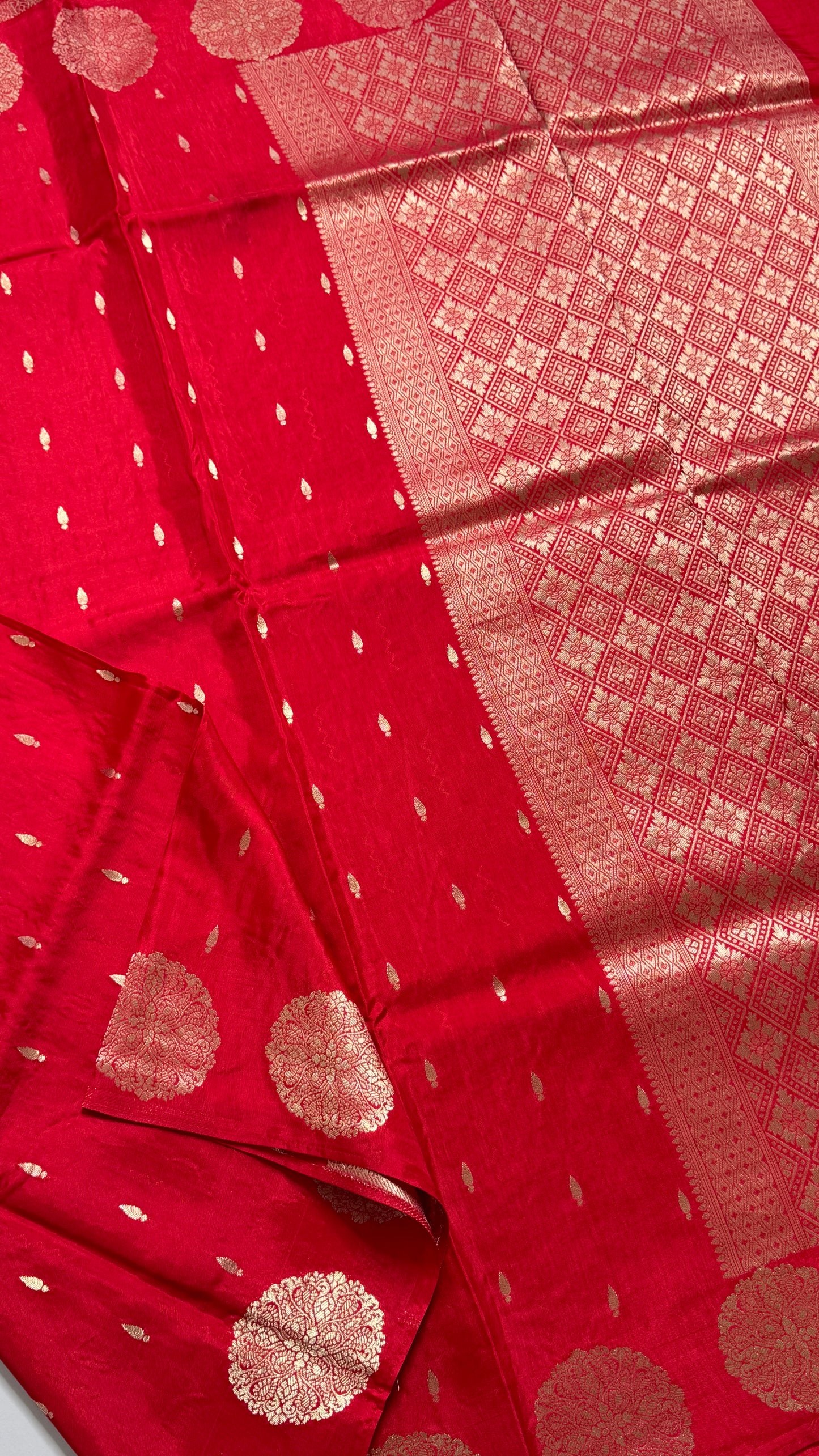 Semi Muga Silk Saree with Chakra Motif Border
