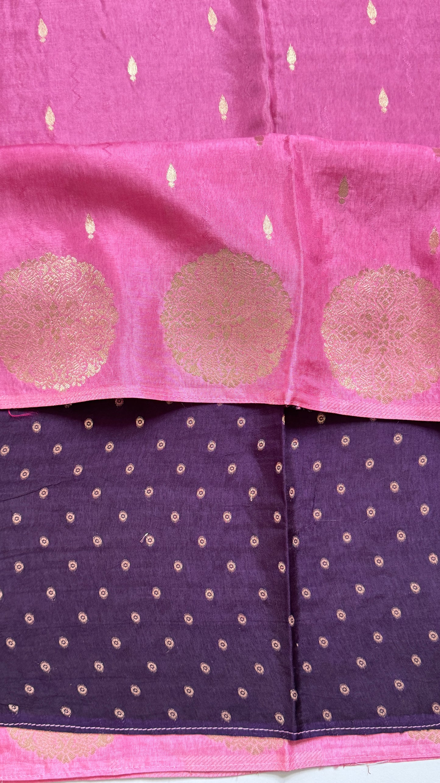 Semi Muga Silk Saree with Chakra Motif Border