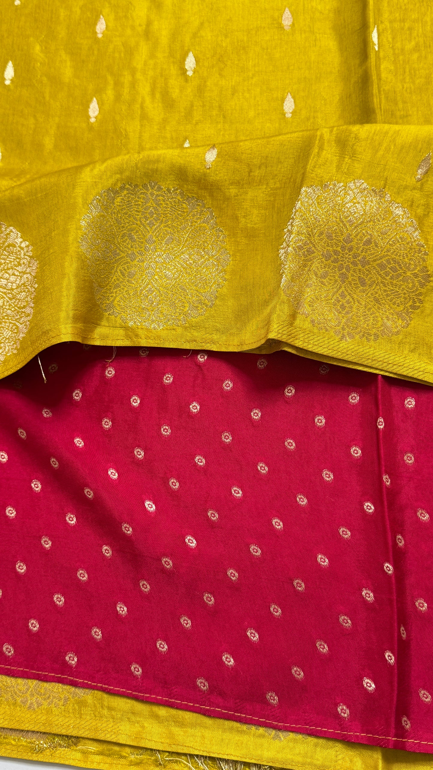 Semi Muga Silk Saree with Chakra Motif Border