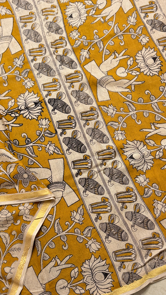 Kalamkari Printed Kota Saree