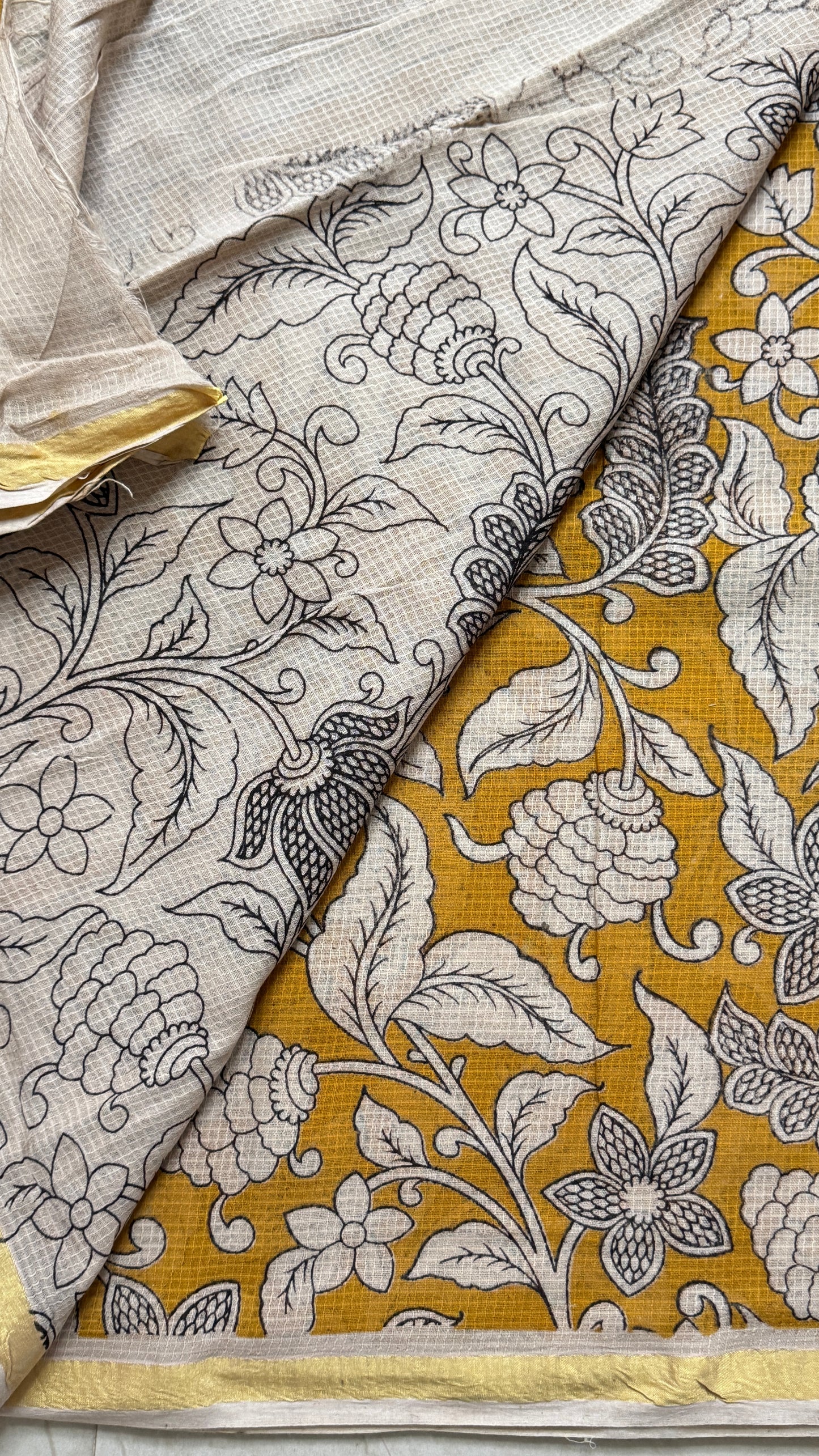 Kalamkari Printed Kota Saree