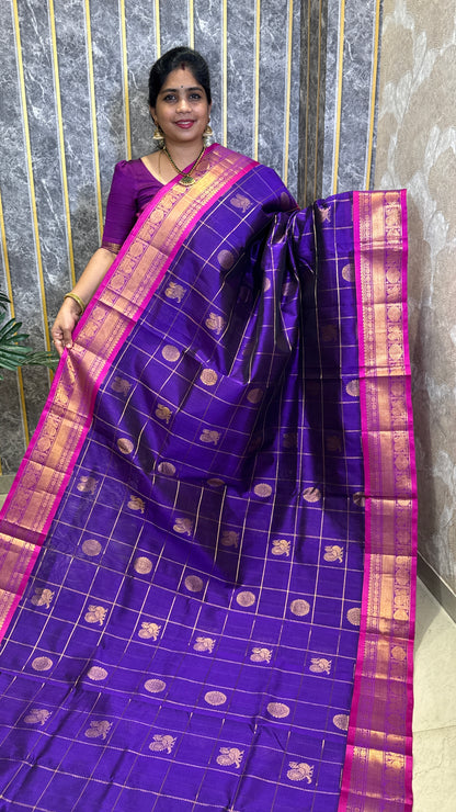 Mayil & Chakram Butta Pure Silk Cotton Saree