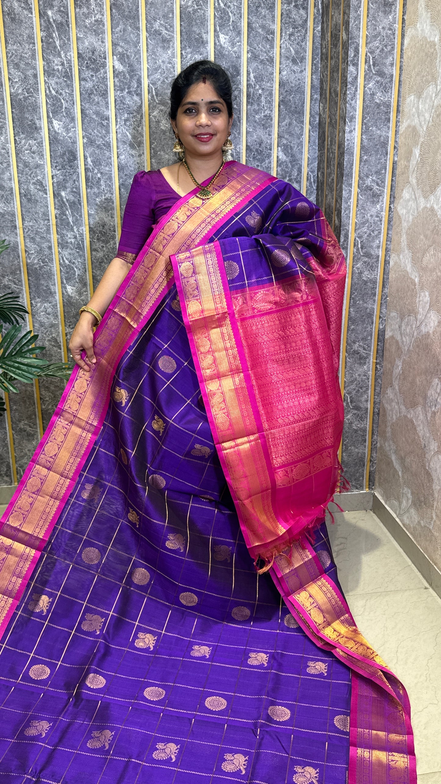 Mayil & Chakram Butta Pure Silk Cotton Saree