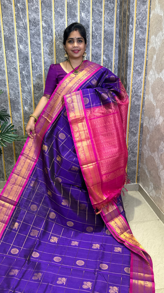 Mayil & Chakram Butta Pure Silk Cotton Saree