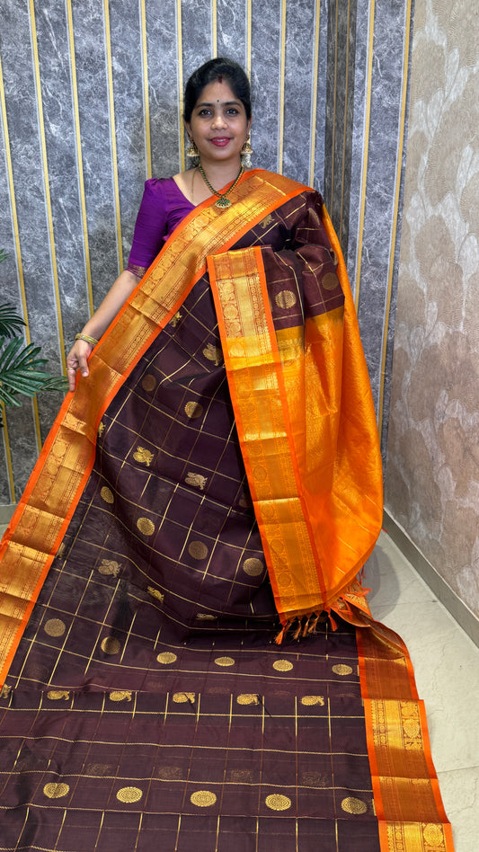 Mayil & Chakram Butta Pure Silk Cotton Saree
