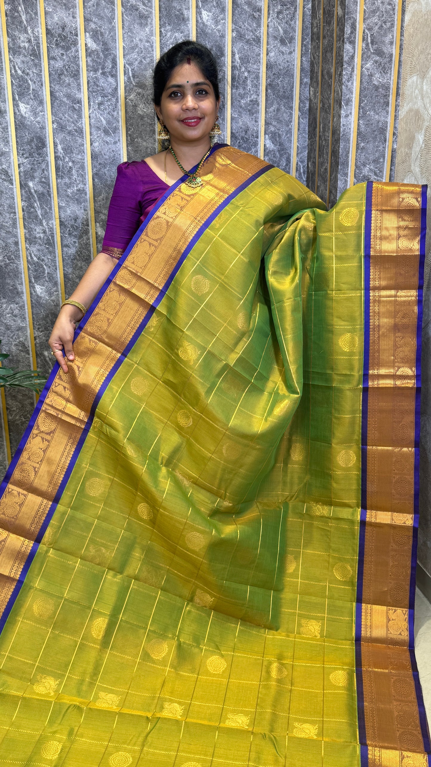 Mayil & Chakram Butta Pure Silk Cotton Saree