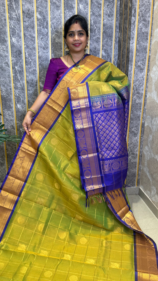 Mayil & Chakram Butta Pure Silk Cotton Saree