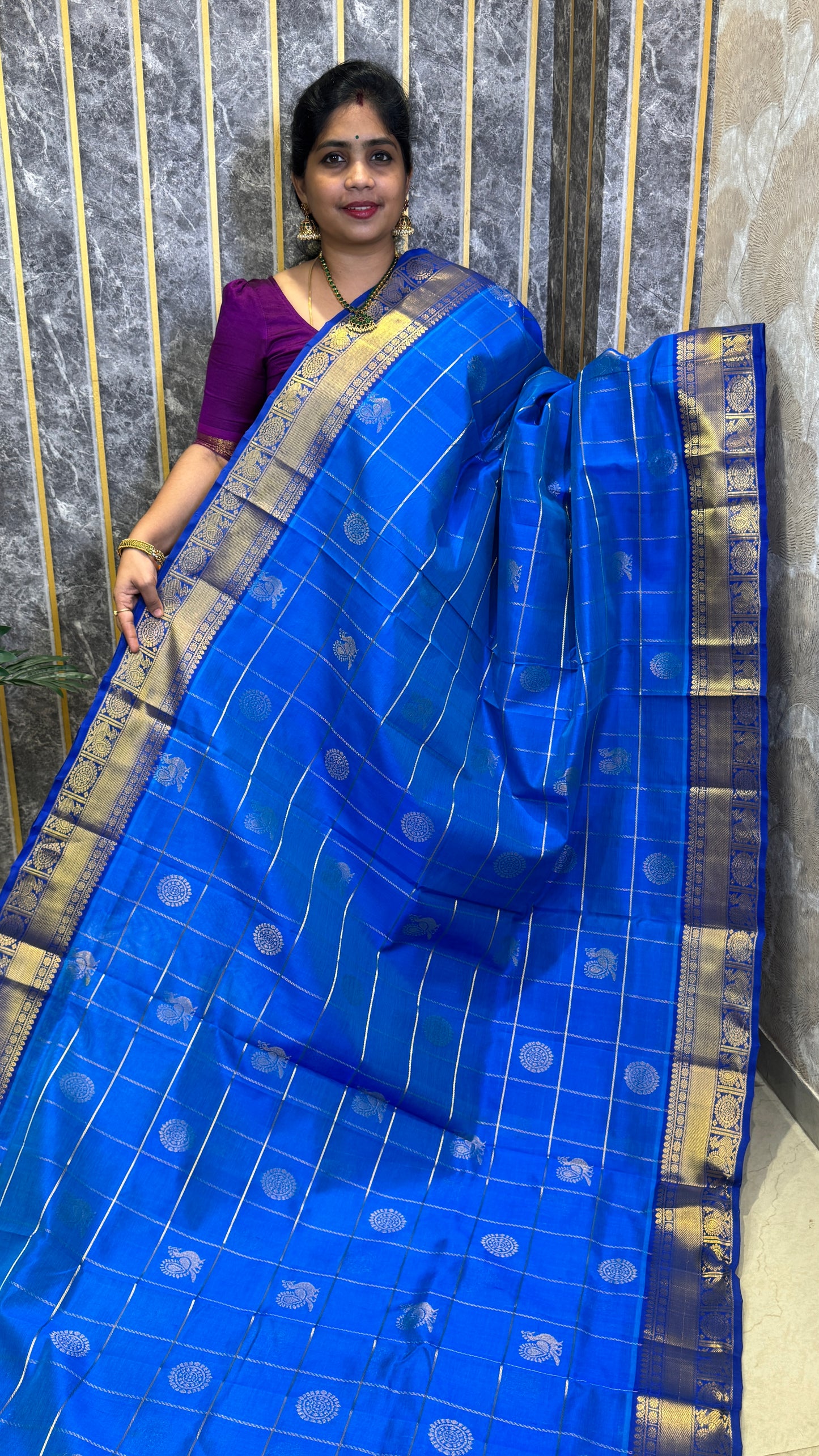 Mayil & Chakram Butta Pure Silk Cotton Saree
