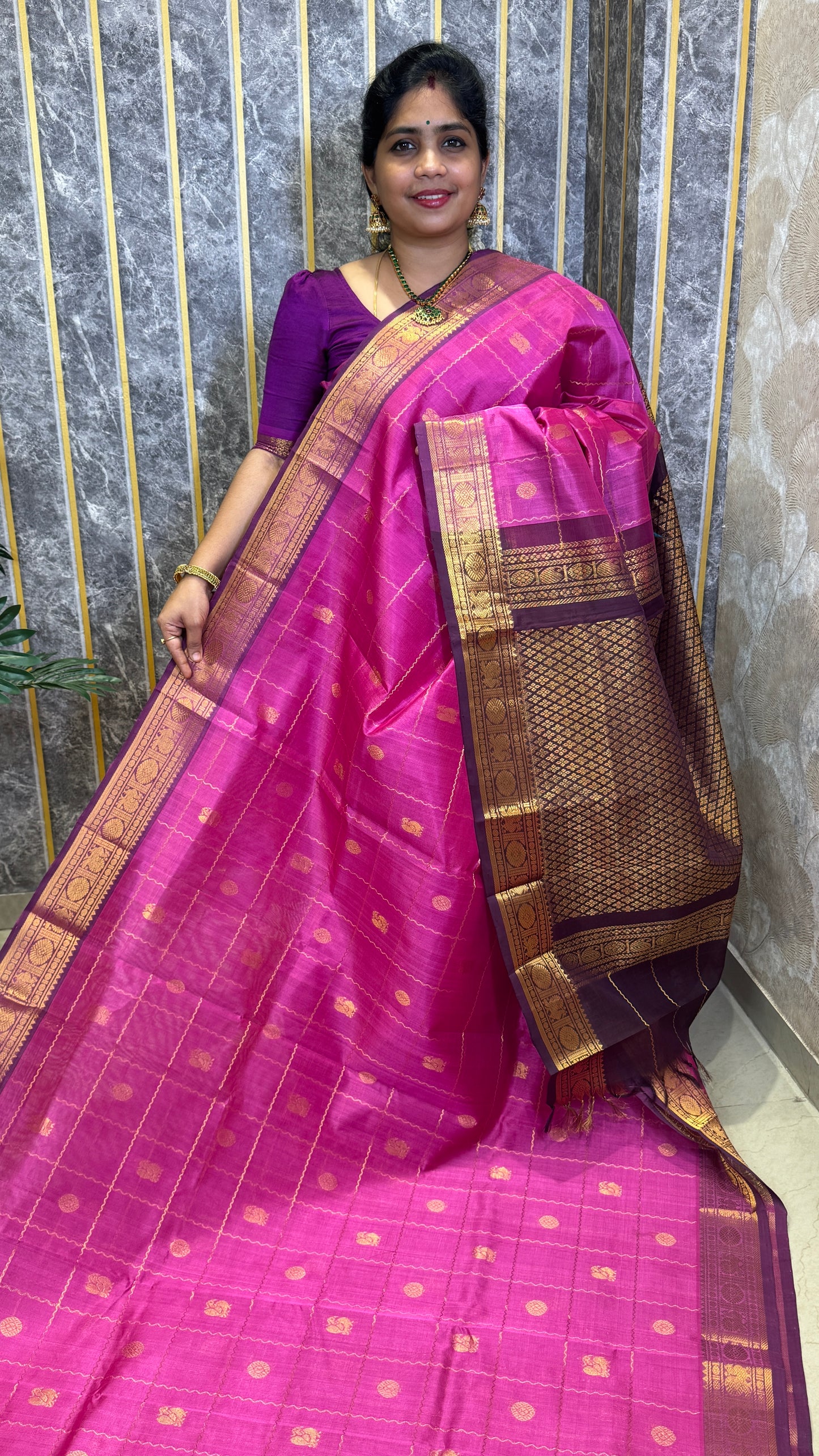 Mayil & Chakram Butta Pure Silk Cotton Saree