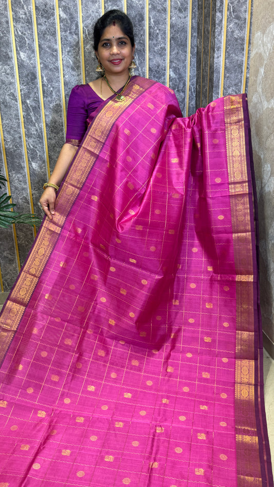 Mayil & Chakram Butta Pure Silk Cotton Saree