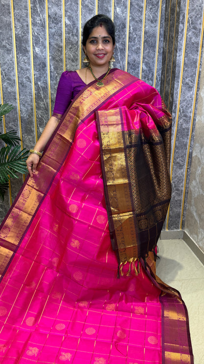 Mayil & Chakram Butta Pure Silk Cotton Saree