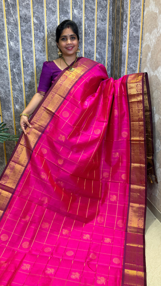 Mayil & Chakram Butta Pure Silk Cotton Saree