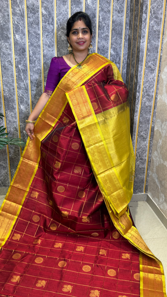 Mayil & Chakram Butta Pure Silk Cotton Saree