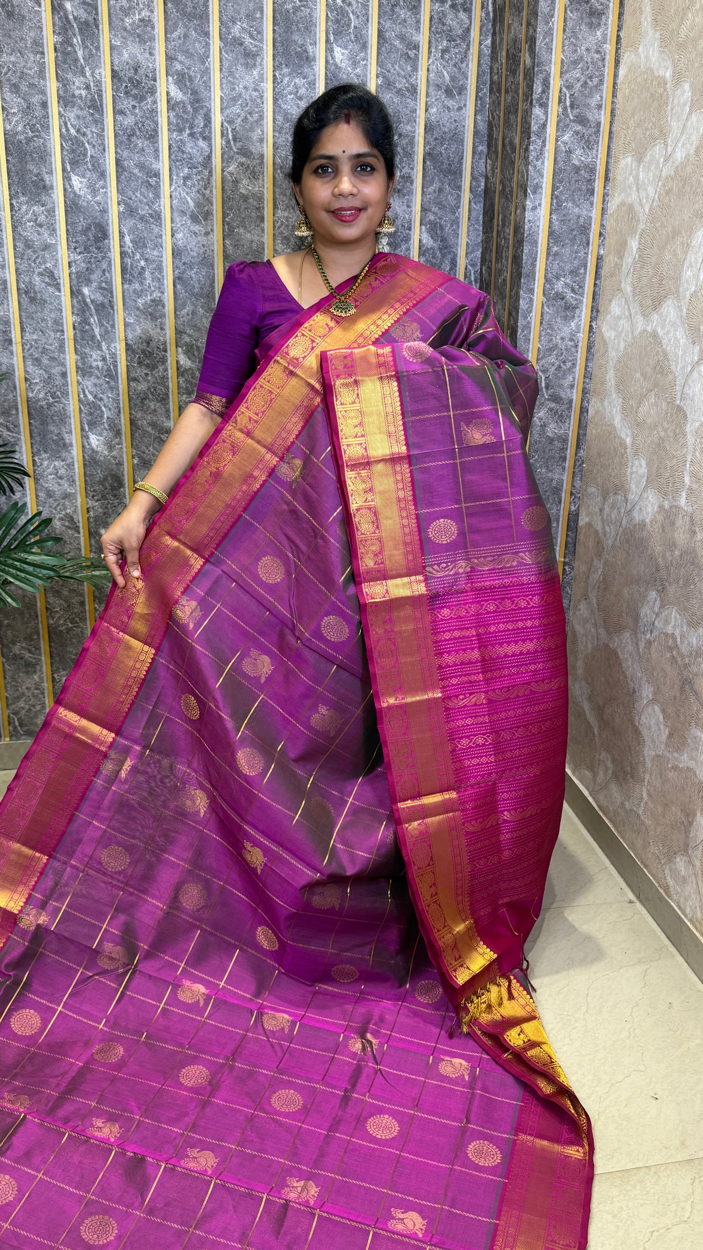 Mayil & Chakram Butta Pure Silk Cotton Saree