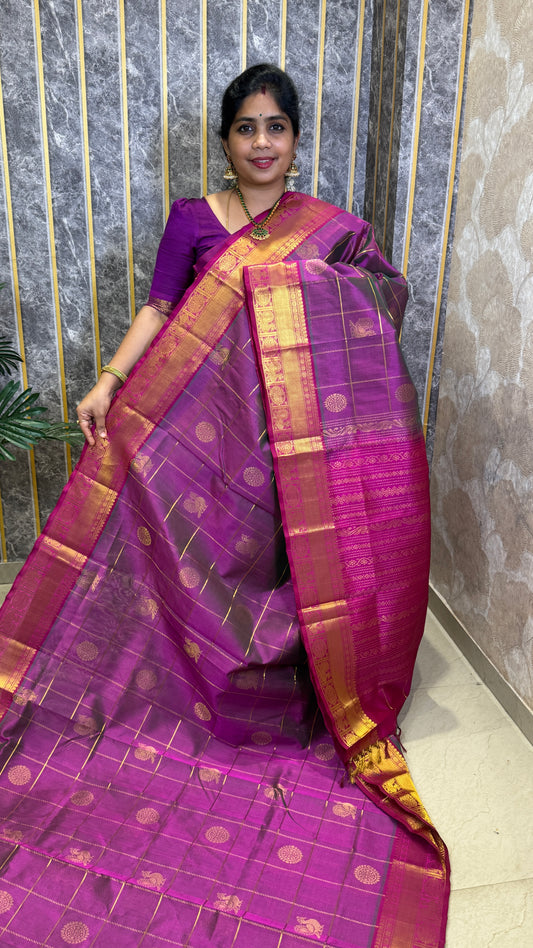 Mayil & Chakram Butta Pure Silk Cotton Saree