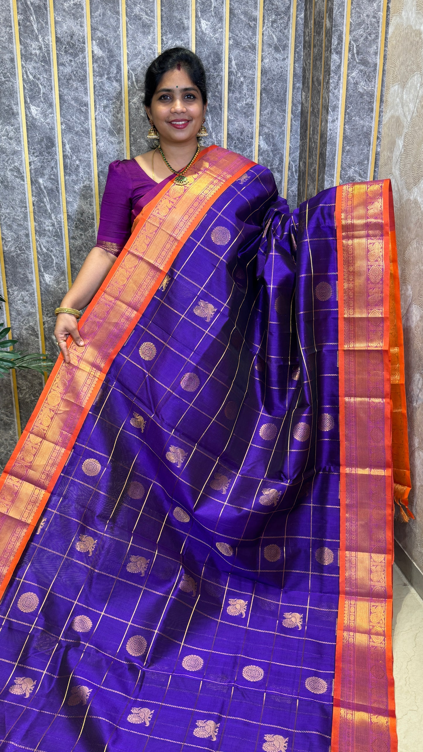 Mayil & Chakram Butta Pure Silk Cotton Saree