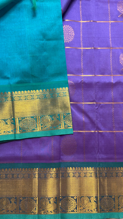 Mayil & Chakram Butta Pure Silk Cotton Saree