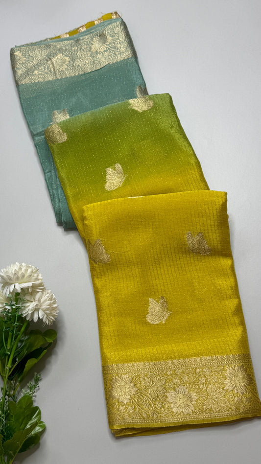 Dual Tone Georgette Saree