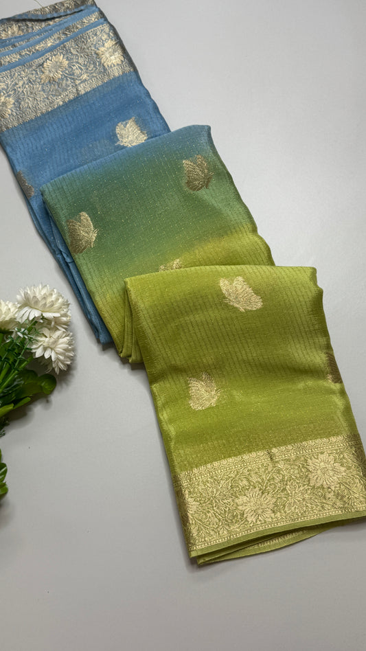 Dual Tone Georgette Saree