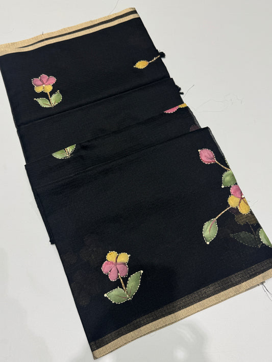 Hand Painted Kota Silk Saree