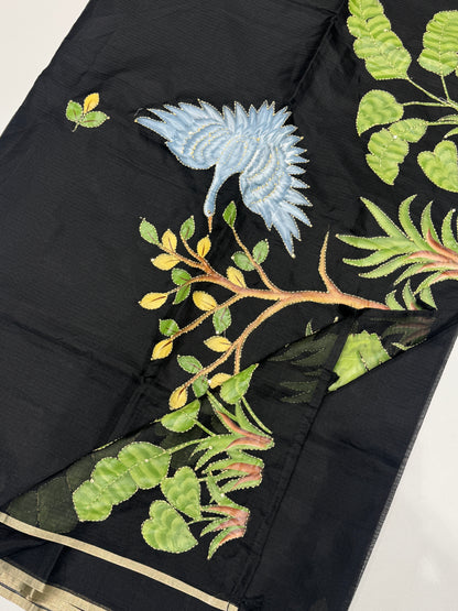 Hand Painted Kota Silk Saree