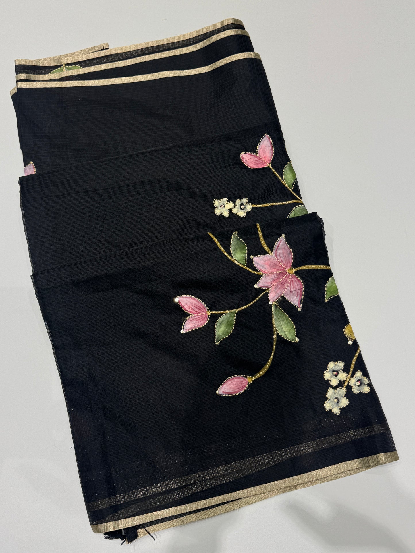 Hand Painted Kota Silk Saree